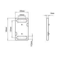 52-101-0 MODULAR SOLUTIONS DOOR PART<br>BALL CATCH 4MM SPACER